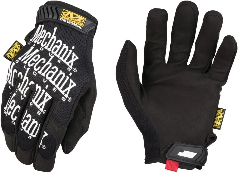 Mechanix Wear Original Work Gloves - Multi-Purpose Outdoor Work Gloves - Touchscreen Capable - Secure Fit - Durable & Machine Washable - Breathable & Comfortable - Large - Black