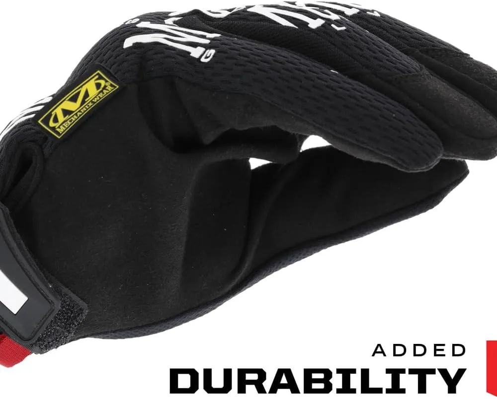 Mechanix Wear Original Work Gloves - Multi-Purpose Outdoor Work Gloves - Touchscreen Capable - Secure Fit - Durable & Machine Washable - Breathable & Comfortable - Large - Black