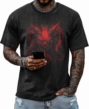 Mens Graphic T-Shirts 90s Rock Summer Big and Tall Workout Breathable Quick Dry Short Sleeve 100% Cotton Tee Shirts