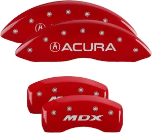 MGP Caliper Covers - Brake Caliper Covers 2017-2020 Acura MDX - Front and Rear Set - Red