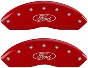 MGP Caliper Covers 2015-2023 Ford Mustang GT/GT Premium - Front and Rear Set - Red