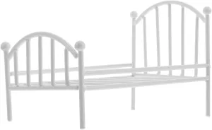 Milisten Mini Iron Bed Dollhouse Furniture Stand for Bedroom Living Room Decor Compact Charming Ironwork Design for Spaces