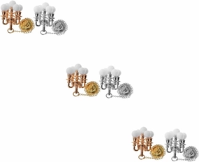 Milisten 10pcs Miniature Ceiling Lamp Dollhouse Decoration Simulation Lighting for Tiny House Scenarios