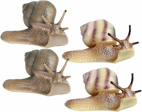 Milisten 4 Pcs Garden Statue Miniature Snail Figurine Realistic Plastic Snail Model for Kids Craft Fairy Dollhouse Decor Bonsai Plant Decoration
