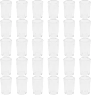 Miniature Cups 30Pcs 1/12 Drinking Glasses Plastic Tumbler Mini Water Tea Cups Tiny Mugs Props for Dollhouse