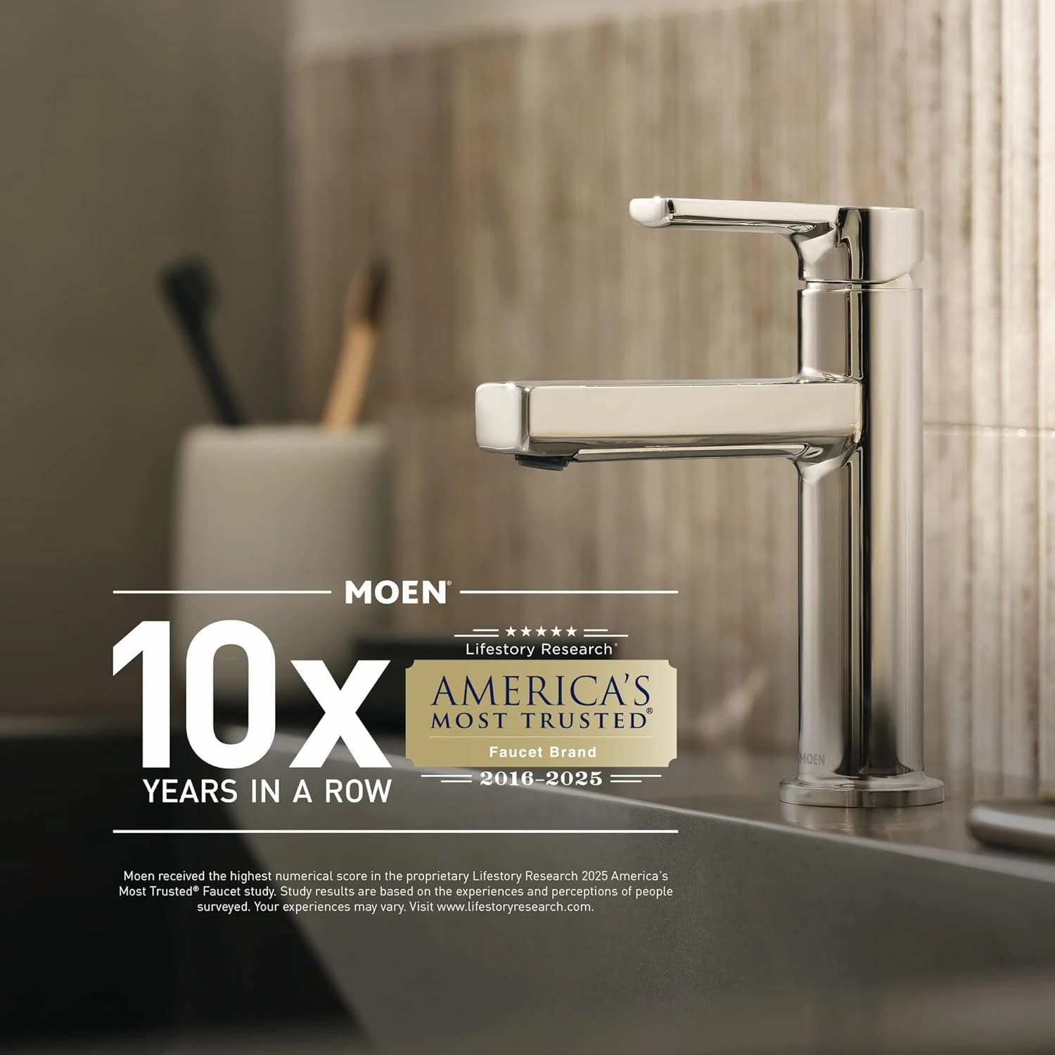 Moen T2472EPBN Genta LX Posi-Temp Pressure Balancing Eco-Performance Modern Shower Only Trim Valve Required, Brushed Nickel