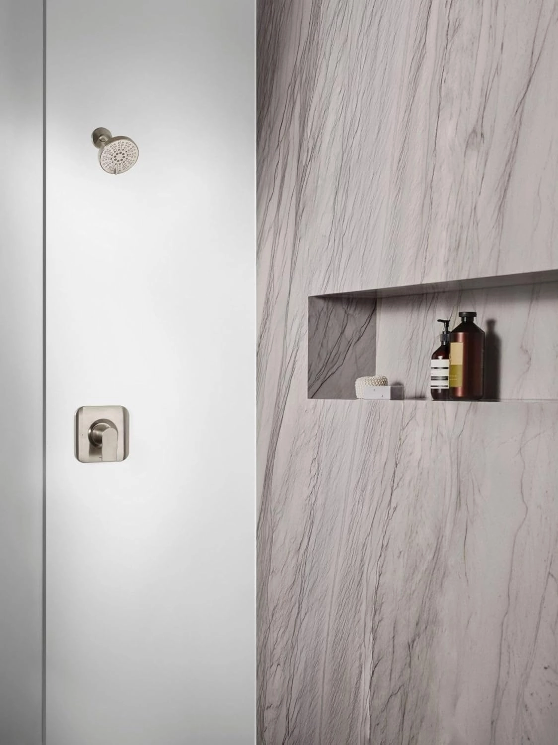 Moen T2472EPBN Genta LX Posi-Temp Pressure Balancing Eco-Performance Modern Shower Only Trim Valve Required, Brushed Nickel