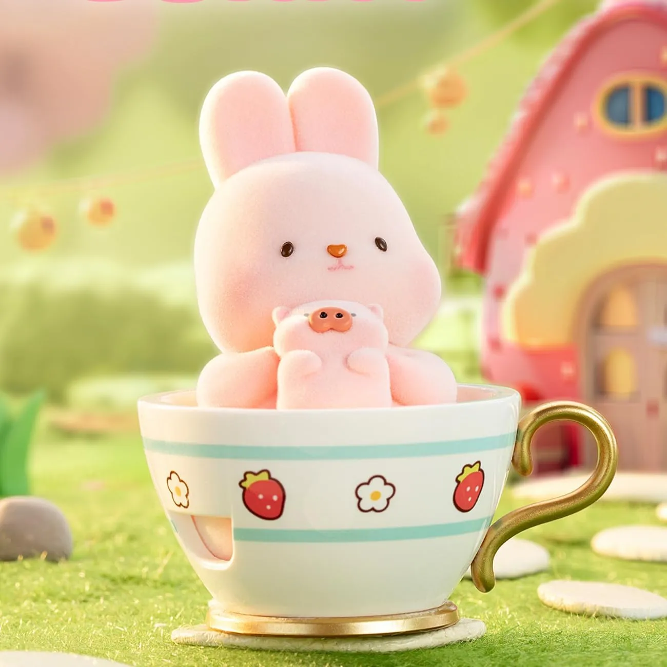 Momo Bunby Rabbit Strawberry Town Series Blind Box Figures 1PC Random Collection Blind Bags Cute Birthday Gifts