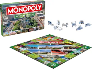 Monopoly Board Game Denton TX Edition : 2-6 Players Family Board Games for Kids and Adults, Board Games for Kids 8 and up, for Kids and Adults, Ideal for Game Night