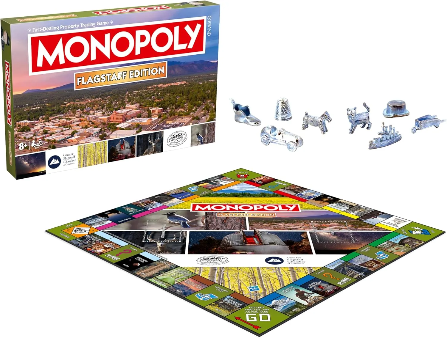 Monopoly Board Game – Flagstaff, AZ Edition: 2-6 Players Family Board Games for Kids and Adults, Board Games for Kids 8 and Up, Great for Game Night