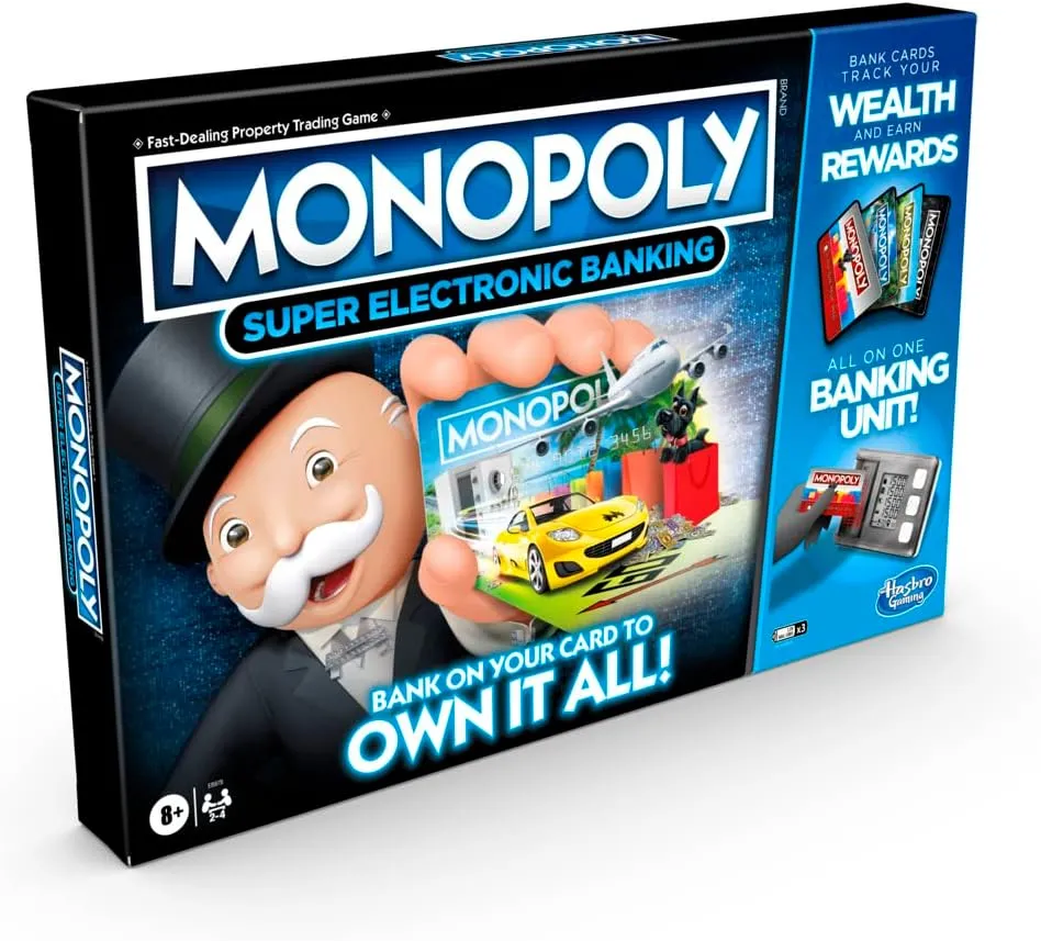Monopoly Ultimate Rewards, Family Board Game, Cashless Electronic Banking, Classic Gameplay with a Twist, Property Trading & Fast-Paced Fortune Building, Ages 8 