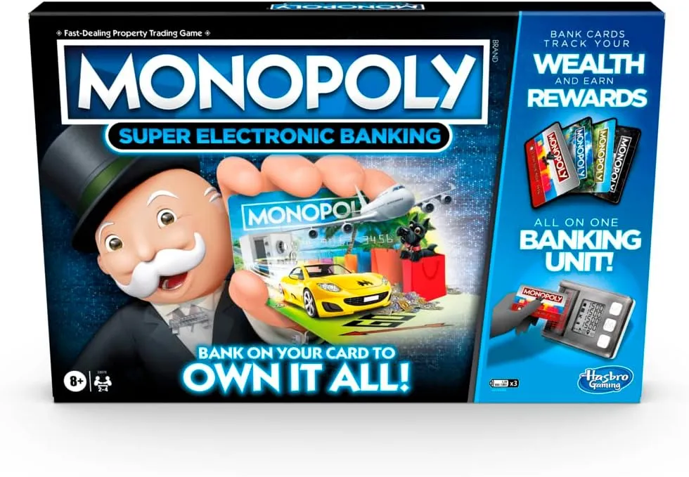 Monopoly Ultimate Rewards, Family Board Game, Cashless Electronic Banking, Classic Gameplay with a Twist, Property Trading & Fast-Paced Fortune Building, Ages 8 