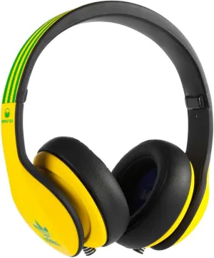 Monster Over-Ear Headphones Adidas Limited Edition with Apple ControlTalk Handsfree Mic and Music Controls (Yellow and Green over Black)