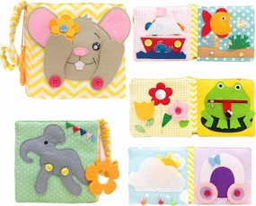 Montessori Busy Book for Toddlers Kids Felt Quiet Book 3D Activities Cloth Story Book Preschool Learning Education Toys for Baby Boys Girls 3 4 5 6 Years Old (Mouse Book)