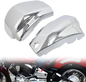 Motorcycle Battery Side Fairing Covers For Ya-maha Dragstar Vstar XVS1100 Classic Custom 1999-2011 Chrome