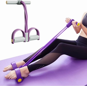 Multifunction Tension Rope,4/6 Tube Pedal Ankle Puller, 2025 Upgrade Stretch Bands for Exercise Sit Up Exercise Equipment,for Abdomen/Waist/Arm/Leg Stretching Slimming Training