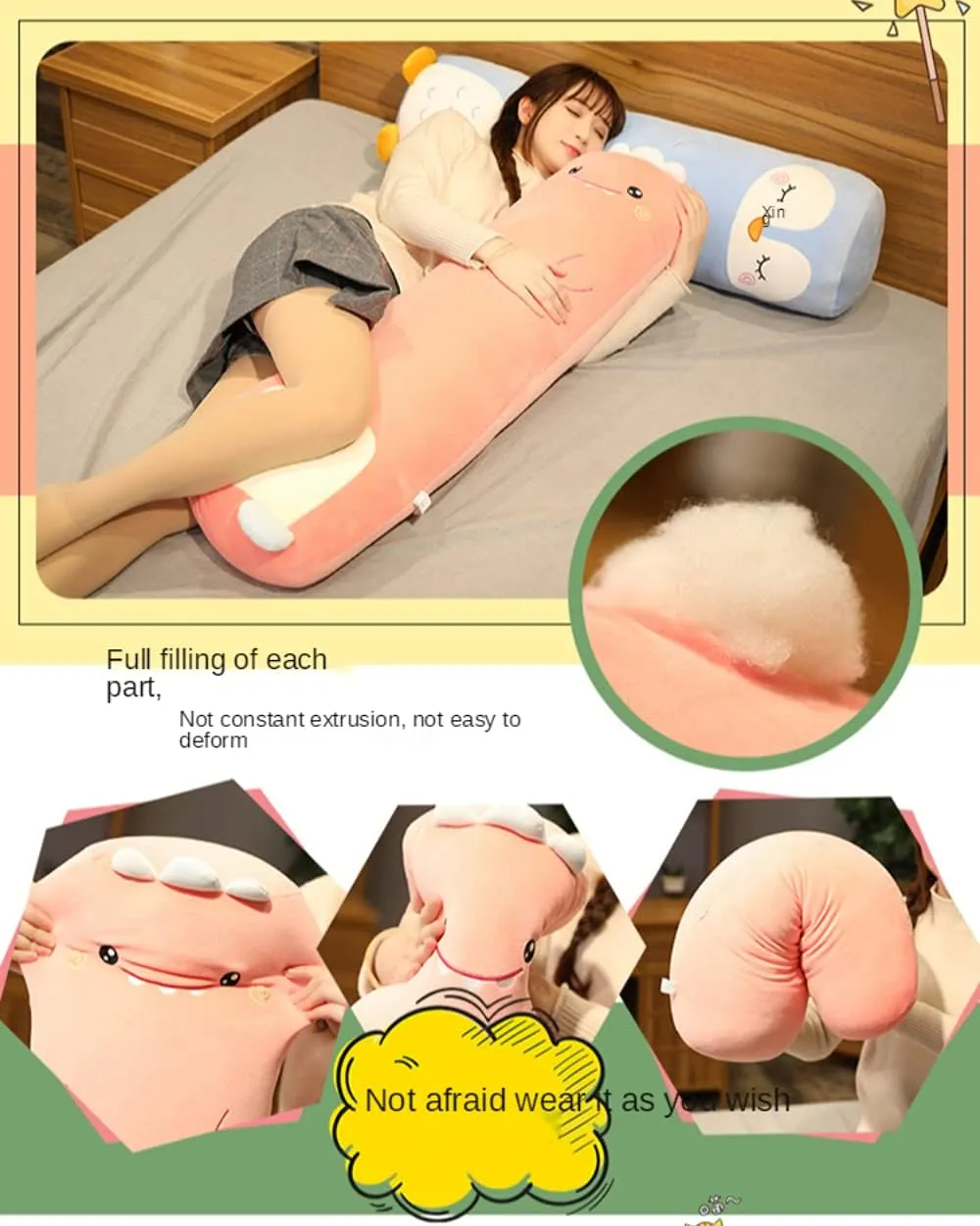 MUPI Long Plush Cute Body Pillows 27" Cuddle Stuffed Animal Shaped Bed Body Pillows Soft Cotton Plushies Doll Toy Gifts for Boys Girls Kids Adults (Bear, 27 Inch)