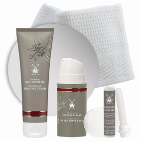 MÜHLE Sandalwood Shaving & Aftercare Bundle – Shaving Cream, Aftershave Balm & Healing Styptic Pencil