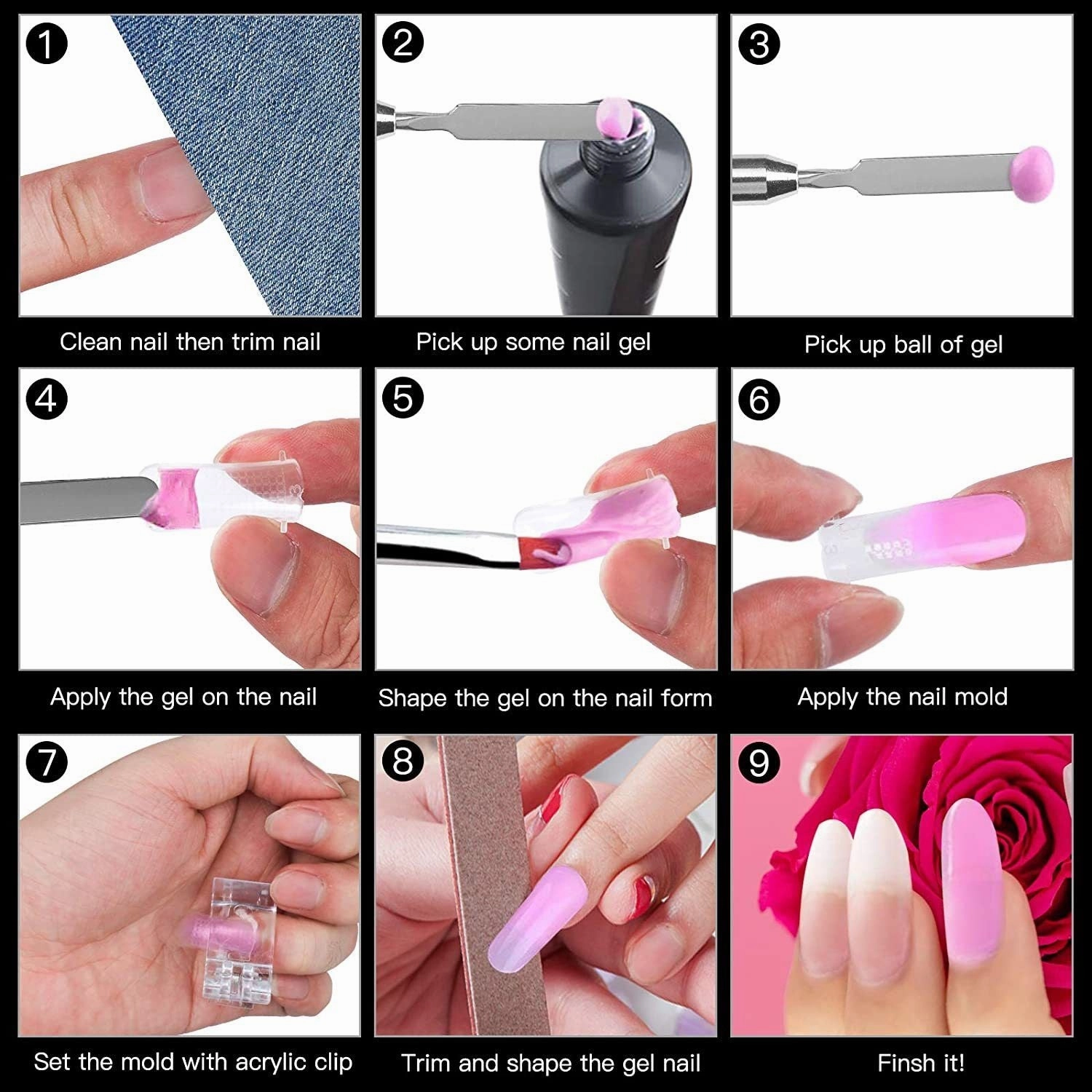 Nail extension form tips nail tips clip brush picker*D Front, Nail combo, OT1156