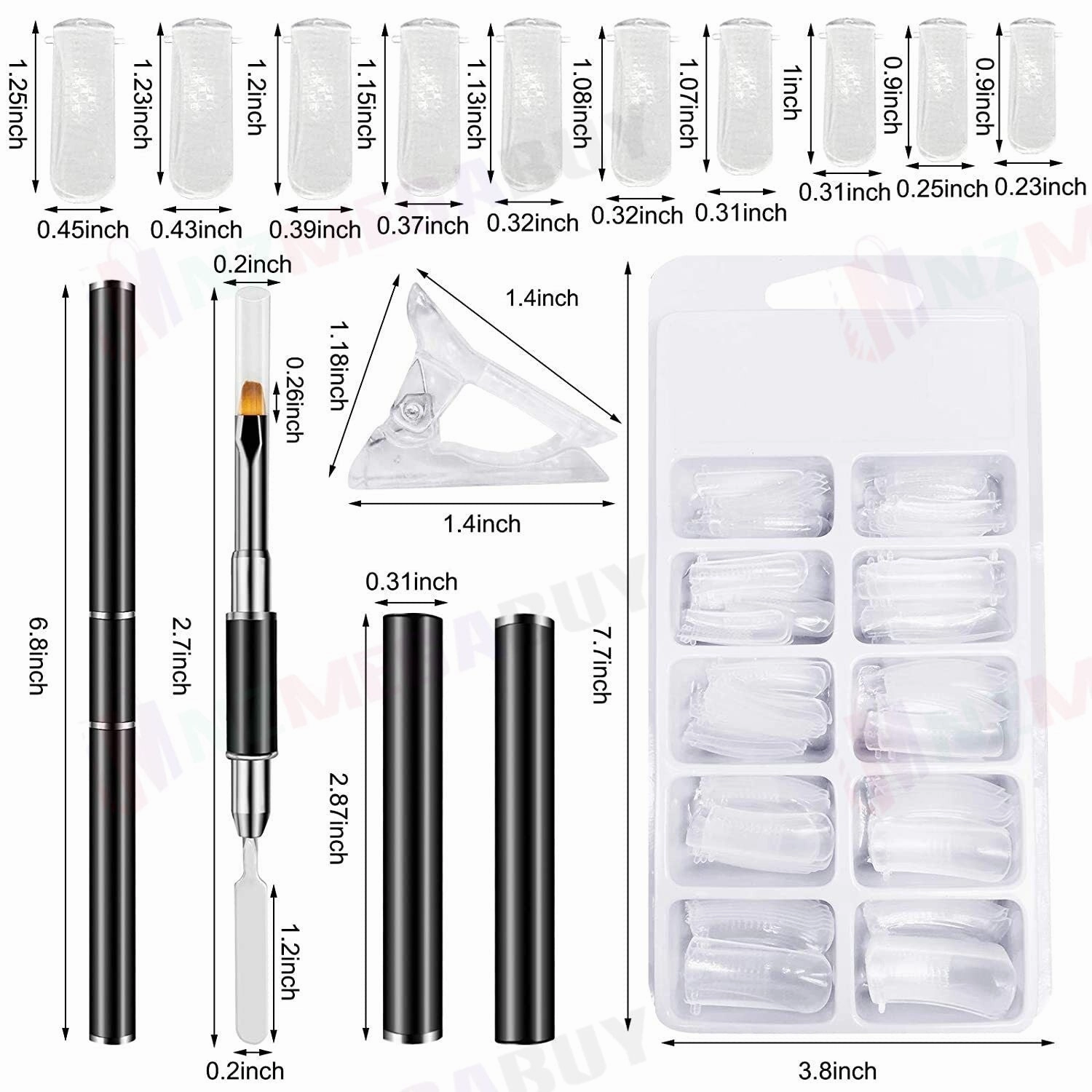 Nail extension form tips nail tips clip brush picker*D Front, Nail combo, OT1156