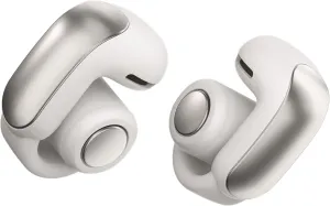 NEW Bose Ultra Open Earbuds with Immersive Audio, Open Ear Wireless Clip on Earbuds for Comfort, OpenAudio for Awareness, Up to 48 Hours of Battery Life, White Smoke (Renewed)