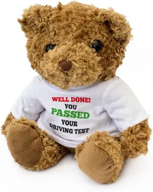 New - Well Done You Passed Your Driving Test - Teddy Bear - Cute Soft Cuddly - Gift Present