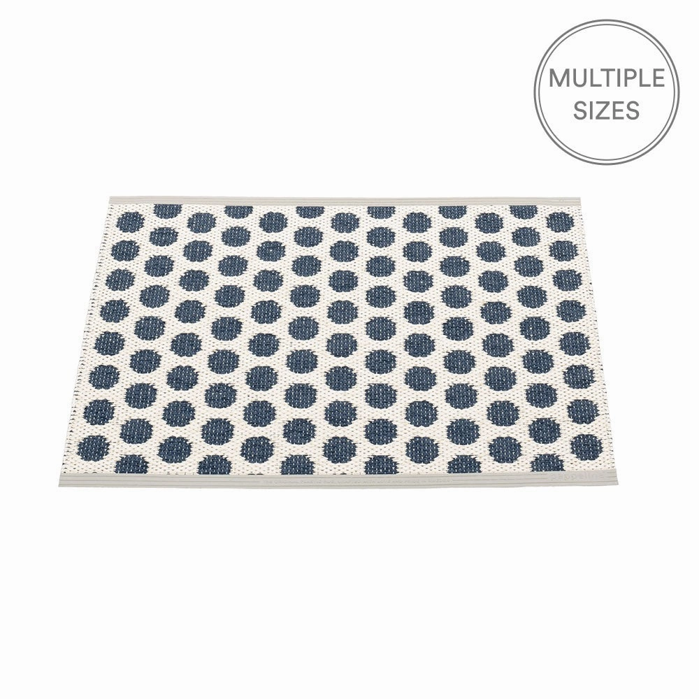 Noa Small Mat - Dark Blue & Vanilla