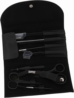 NOLITOY 2sets Men's Eyebrow Grooming Kit Razor Comb Scissor Tweezers Safe Skin-Friendly Stainless Steel Tools 8pcs*2