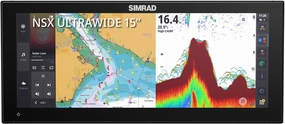 NSX ULTRAWIDE 15" 3015UW Smart Chartplotter/Fishfinder/MFD w/Active Imaging 3-in-1 Transducer and C-MAP Discover X Chart