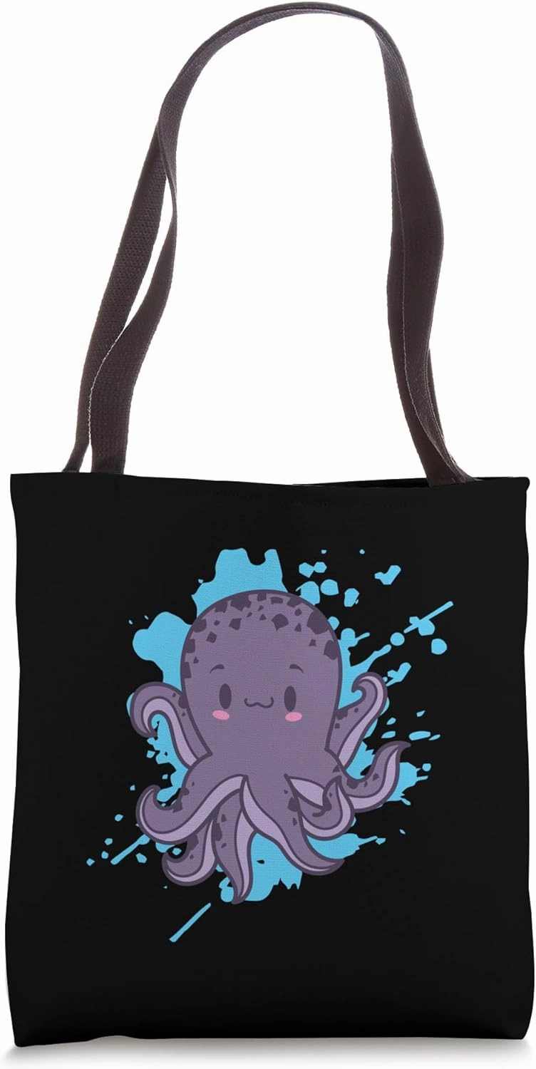 Octopus in Kawaii Style Animal Japan Tote Bag