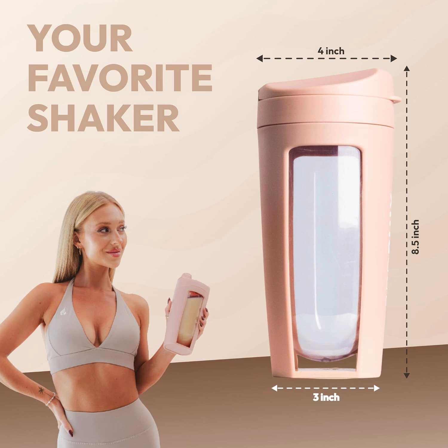 Odor-Free Fitness Bottle Flip Lid – Leakproof, Eco-Friendly, Easy Clean, Multi-Use Hydration Bottle – White, Chrome Rose Gold, Pink, Purple, Beige (Beige, Pack of 2)