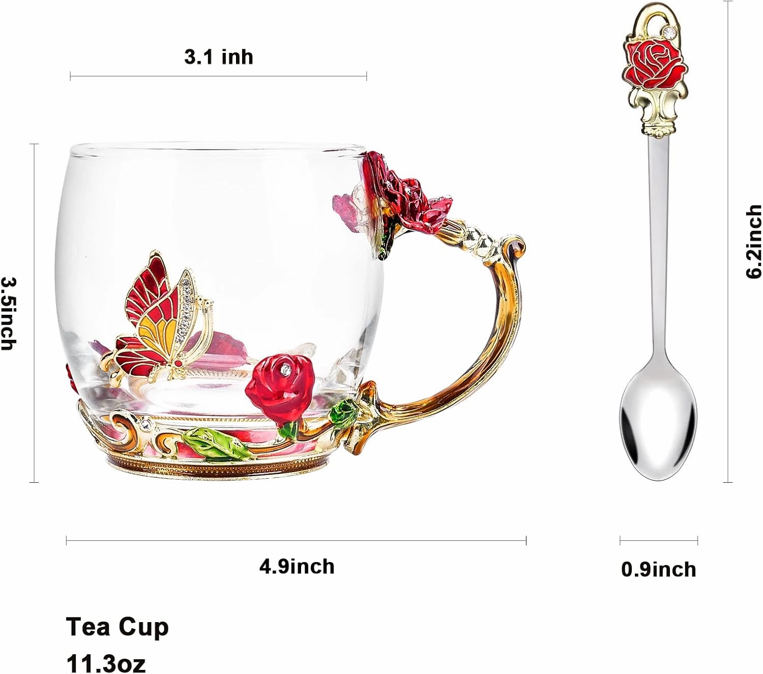 OEAGO Gifts for Mom Women Mothers Day Glass Coffee Enamels Mug Best Birthday Valentines Gifts for Her Girlfriend Wife from Daughter Son Valentine's Christmas Stocking Stuffers for Women Tea Cup
