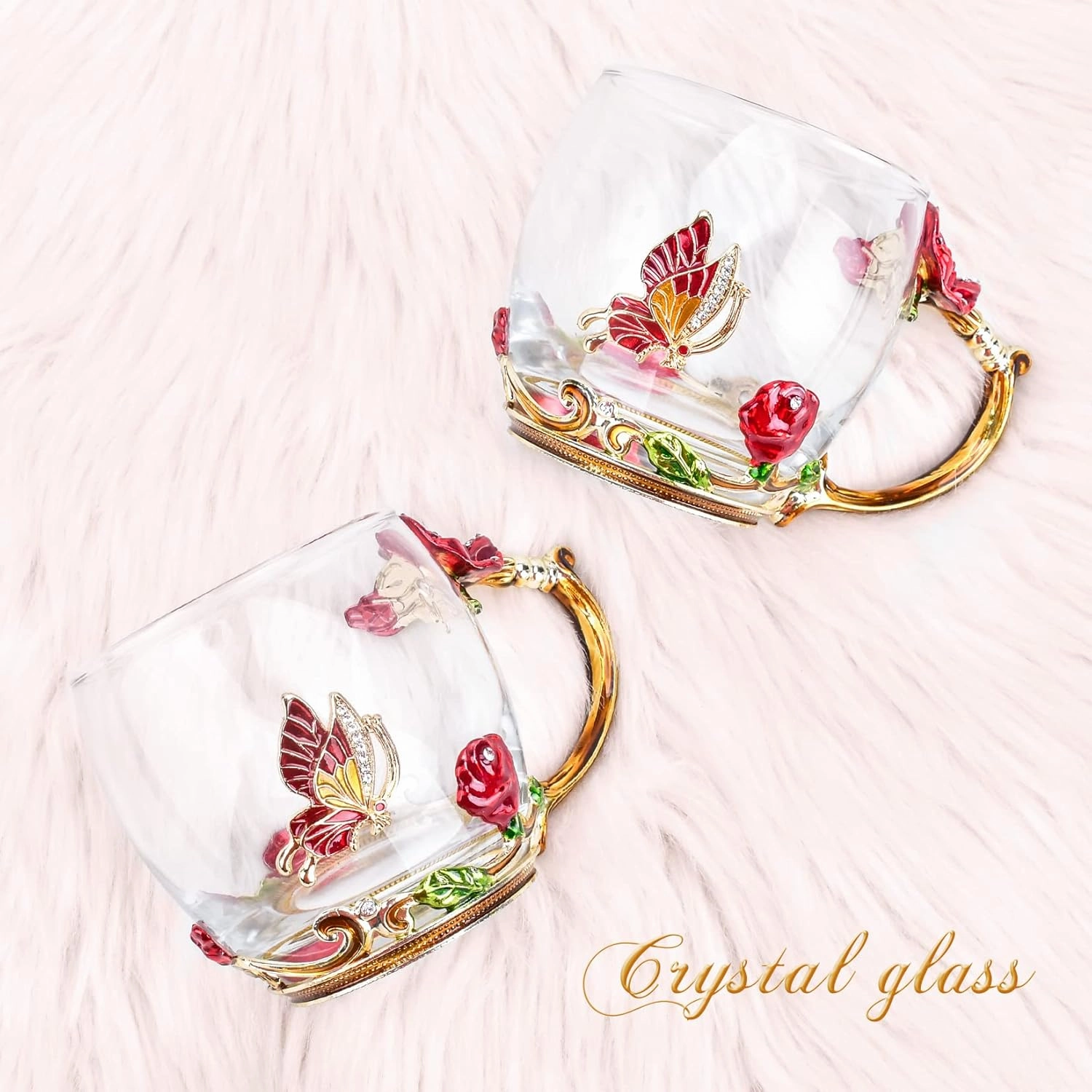 OEAGO Gifts for Mom Women Mothers Day Glass Coffee Enamels Mug Best Birthday Valentines Gifts for Her Girlfriend Wife from Daughter Son Valentine's Christmas Stocking Stuffers for Women Tea Cup