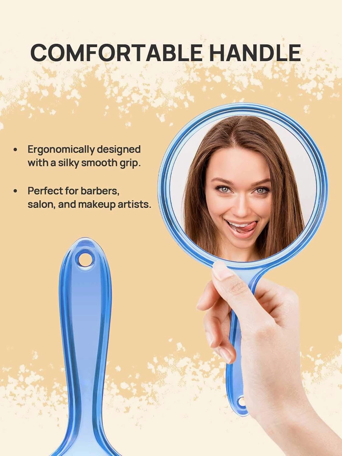 OMIRO Hand Mirror, Double-Sided Handheld Mirror 1X/3X Magnifying Mirror with Handle, Set of 12 (Mix Colors)
