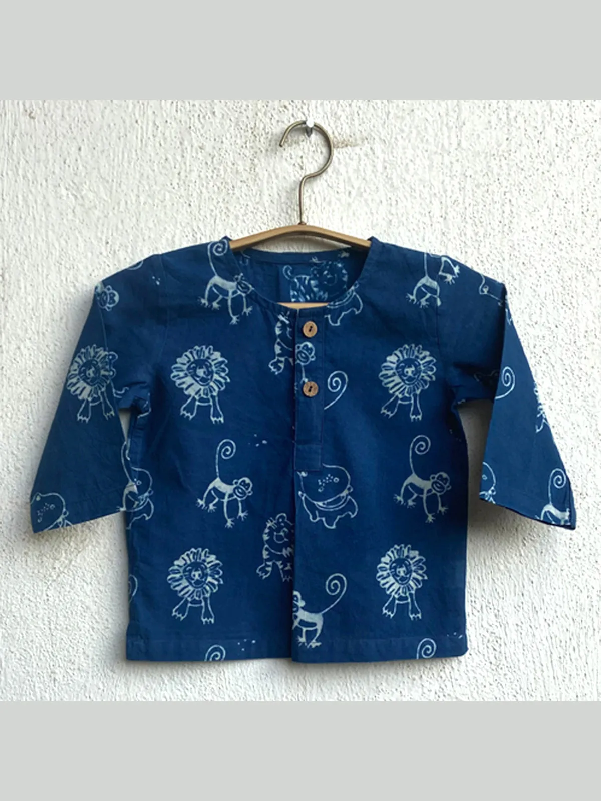 Organic Zoo Print Indigo Kurta and Pants