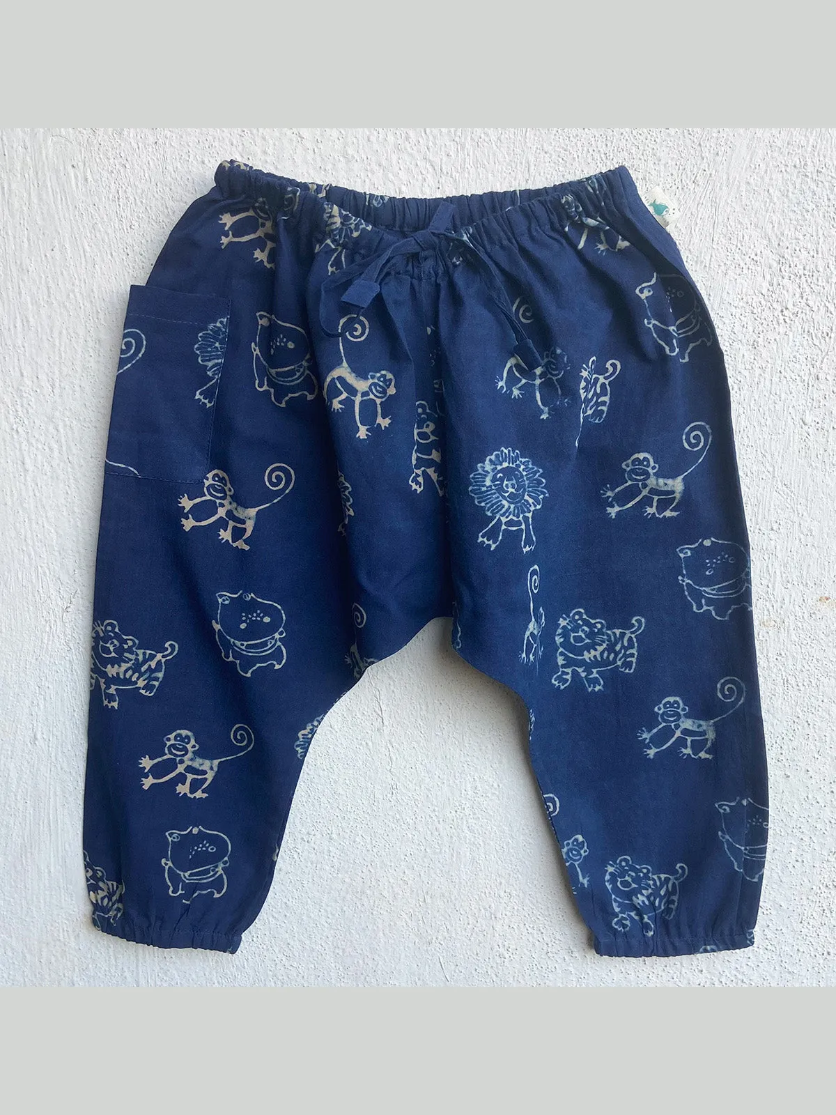 Organic Zoo Print Indigo Kurta and Pants