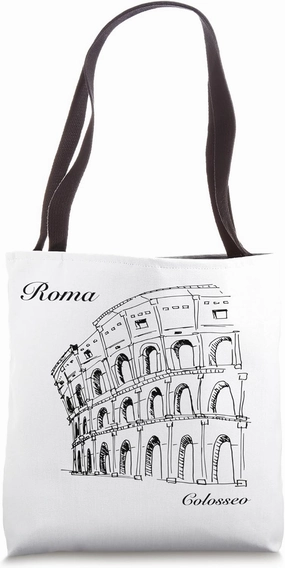 Original Art Drawing Sketch of Rome Colosseum Roma Colosseo Tote Bag