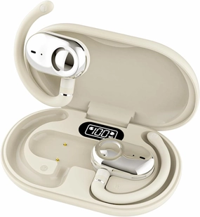 Out of Ear Wireless Open Ear Headphones OWS Hanging Earphones 5.4 Bluetooth Air Bone Conduction Around Over The Ear TWS Wireless Earbuds Outside The Ear Buds Headphones with Earloop