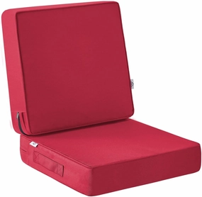 Outdoor Seat Cushion Set 24 x 24 x 4 Inch, Outdoor Cushions for Patio Furniture, Waterproof & Fade Resistant Outdoor Chair Cushions, Deep Seat Cushions with Removable Cover, Burgundy