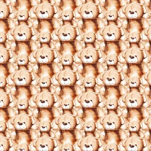 Packed Lovely Teddy Bear Fabric