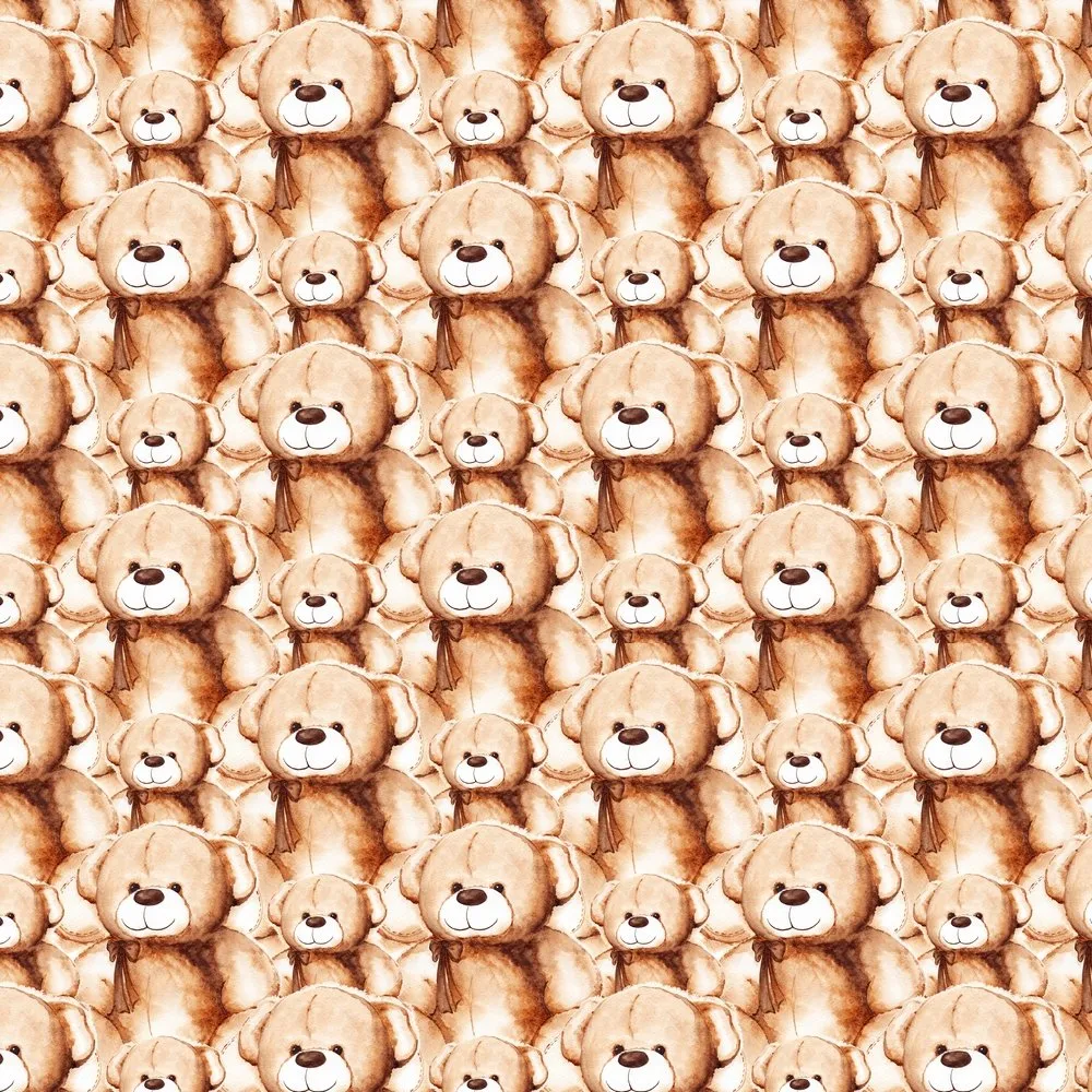 Packed Lovely Teddy Bear Fabric