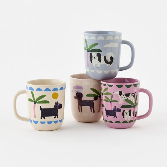 Painted Dog Mug