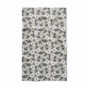 Painted Spring Flowers Tea Towel