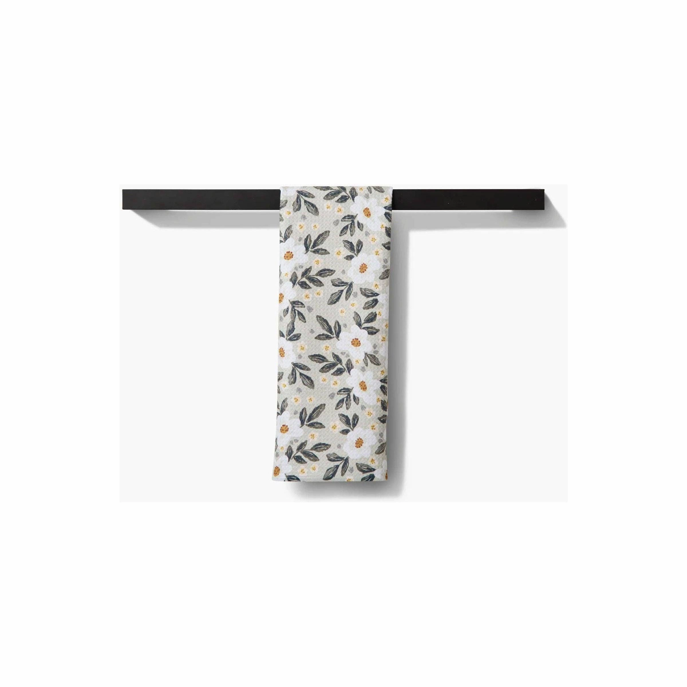 Painted Spring Flowers Tea Towel