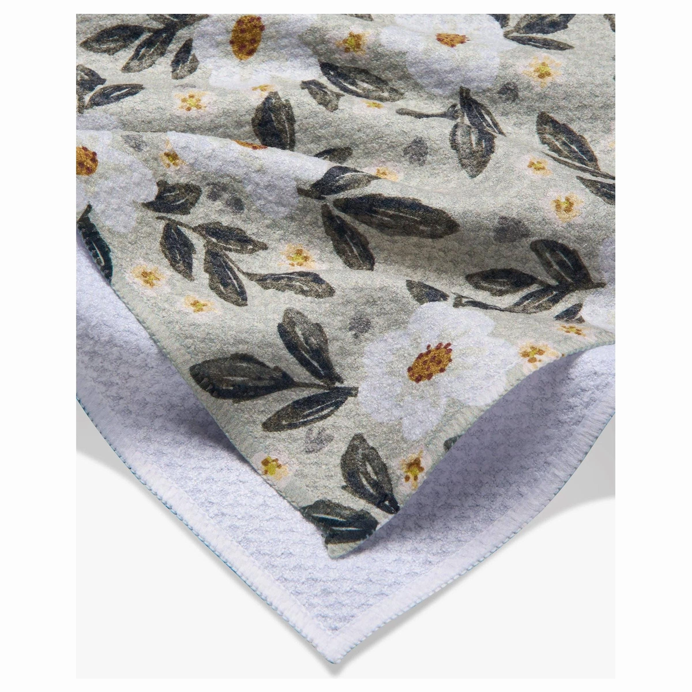 Painted Spring Flowers Tea Towel