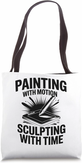 Painting With Motion Sculpting With Time Animation Sketch Tote Bag