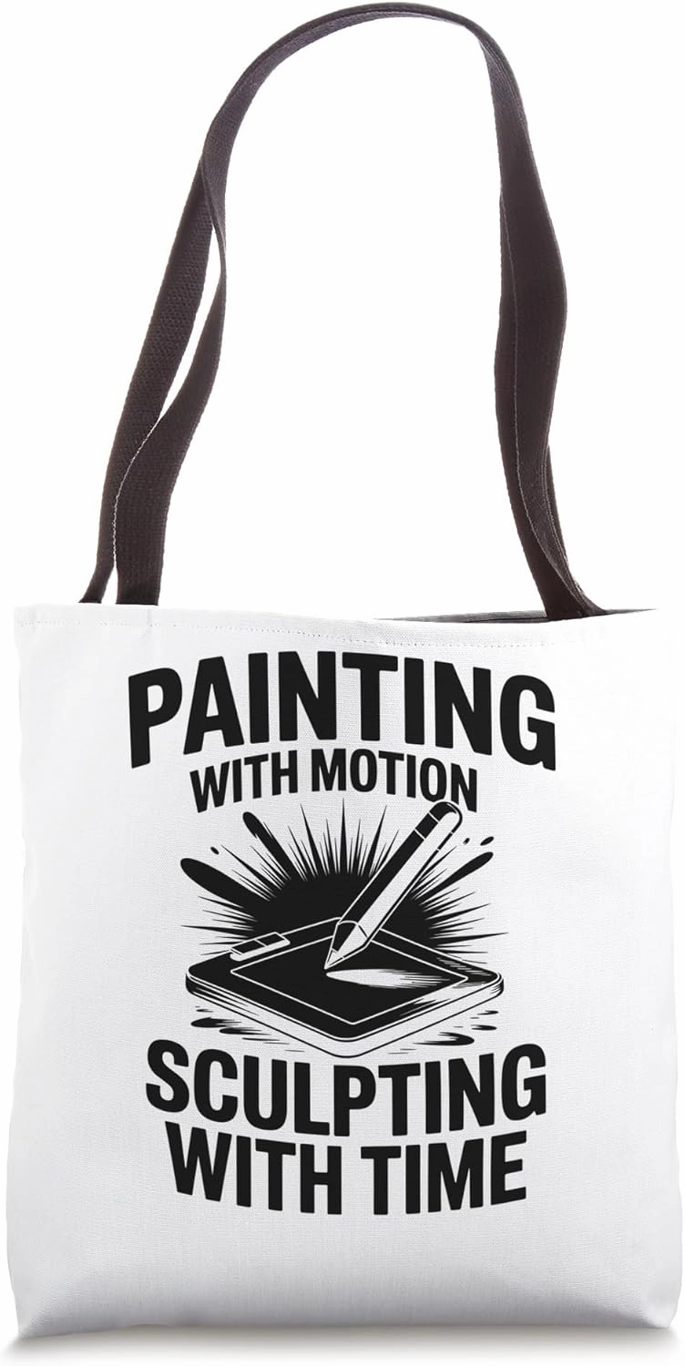 Painting With Motion Sculpting With Time Animation Sketch Tote Bag