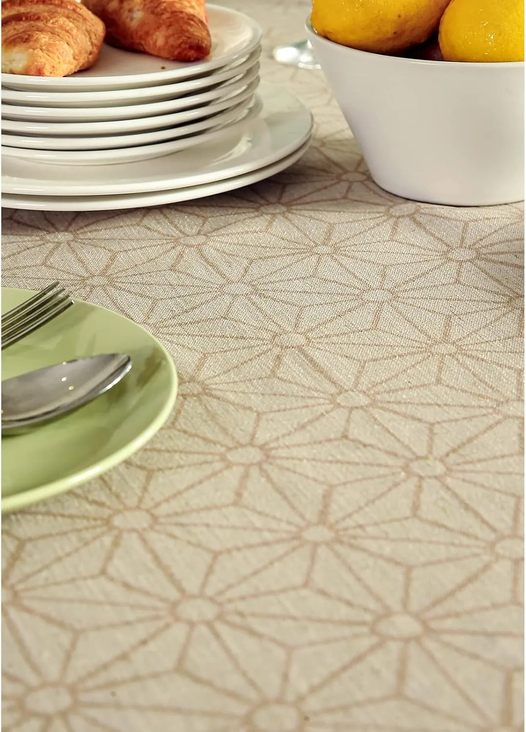 patdrea Floral Linen Table Cloth Durable Breathable Tabletop Cover Decorative Kitchen Dining Tablecloth for Rectangular Square Tables for Parties,Holiday,Christmas,55"*87"