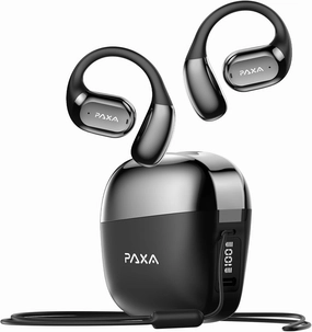 PAXA Open Ear Earbuds Wireless Bluetooth 5.4 Open Ear Headphones 60H Playtime Air Conduction Translation Earbuds Smart Control Over The Ear Earbuds for Gym Cycling Yoga Workouts, Y3Pro Deep Black