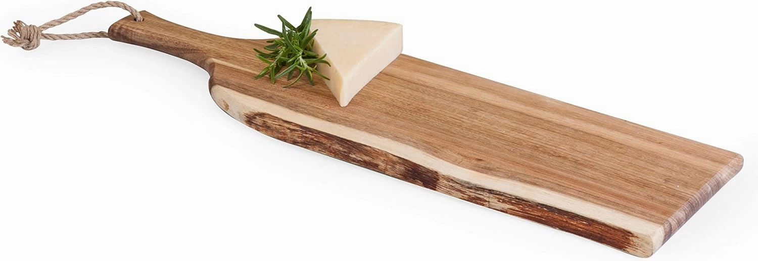 PICNIC TIME NHL unisex-adult NHL Artisan 24" Acacia Charcuterie Board with Raw Wood Edge, Cheese Board, Serving Platter
